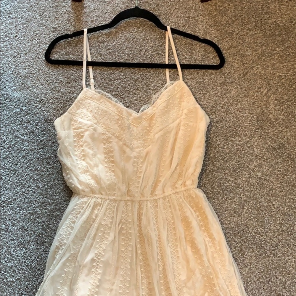 Abercrombie & Fitch Cream Lace Mini Dress